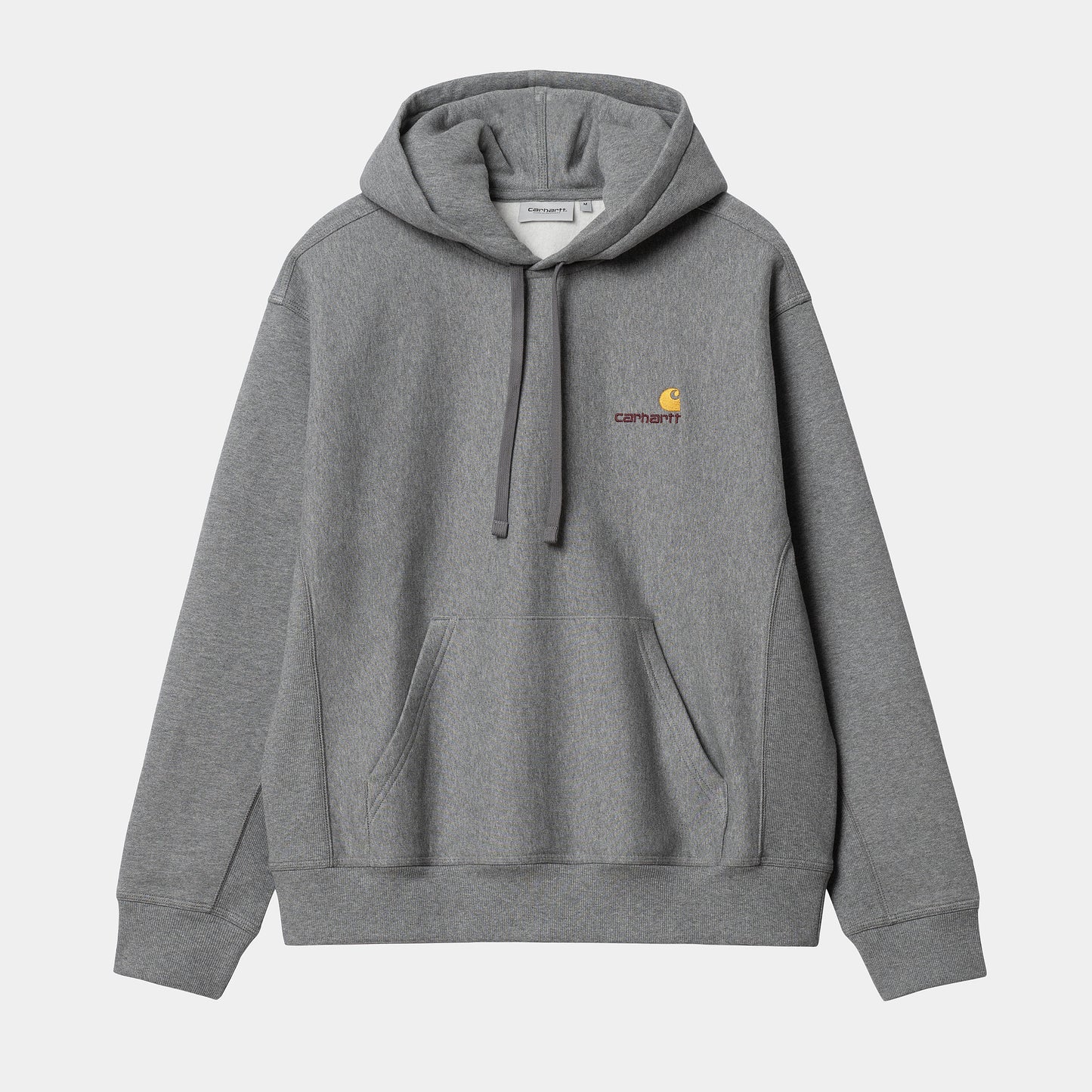 Carhartt WIP Hooded American Script Sweat in Dark Grey Heather