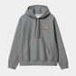 Carhartt WIP Hooded American Script Sweat in Dark Grey Heather