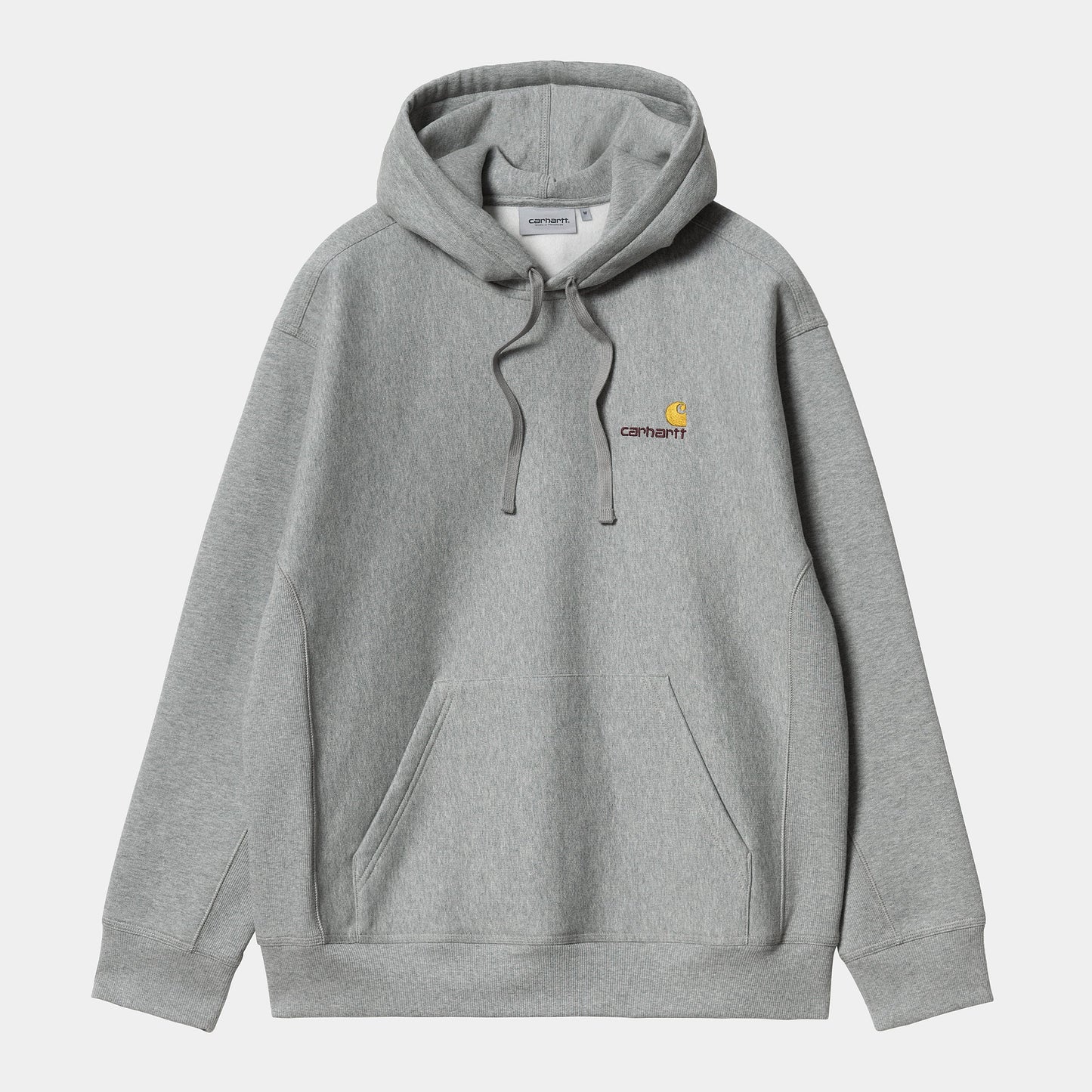 Carhartt WIP Hooded American Script Sweat in Grey Heather