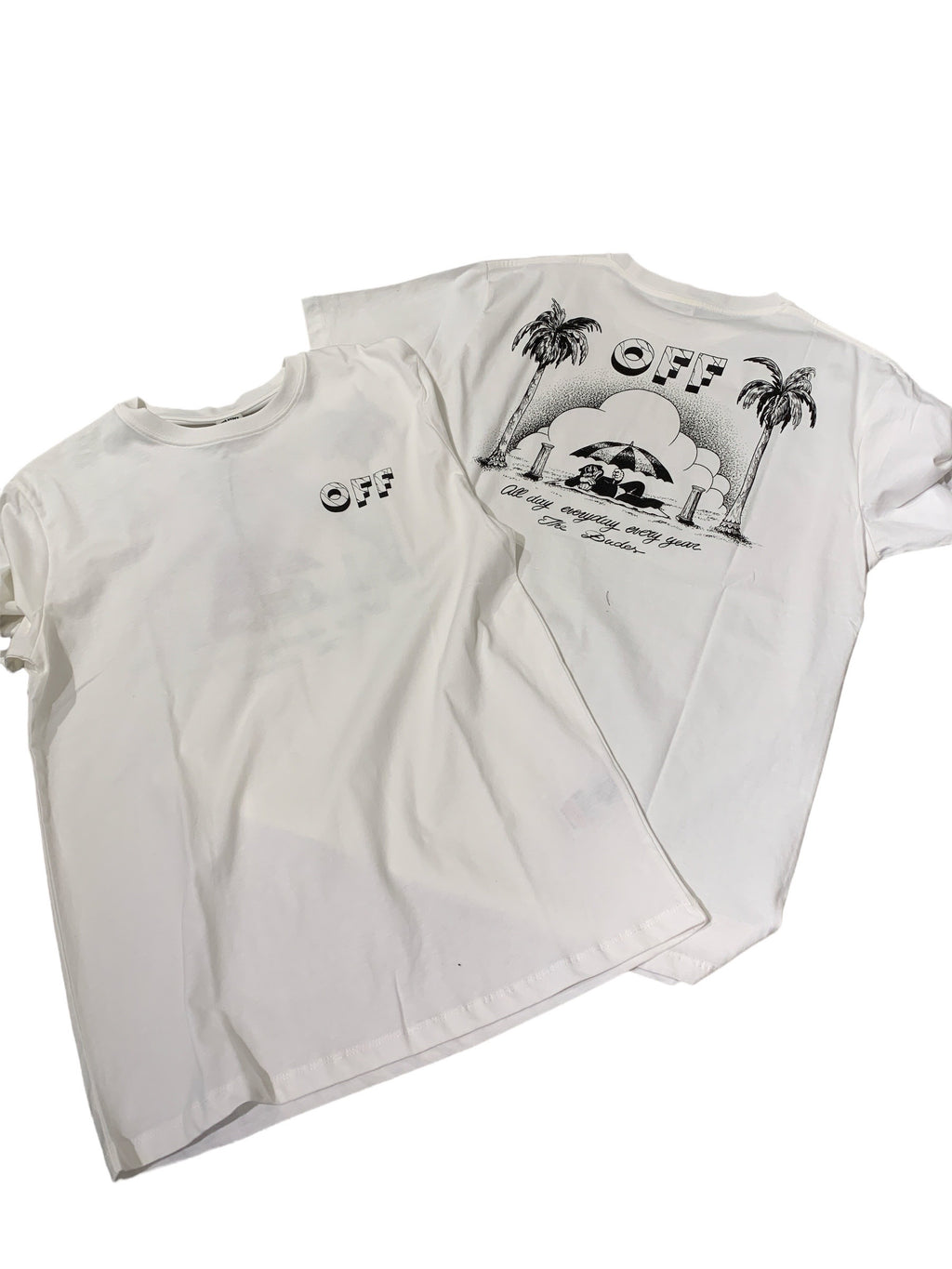 T-Shirt in Farbe Off-white von The Dudes  mit Großem Backprint OFF.