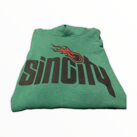 Sincity Logo Hood in heather green