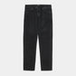 Schwarze Jeans Klondike Pant von Carhartt WIP mit normaler Passform.