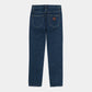 Carhartt WIP Klondike Pant Organic Maitland Denim stone washed in Blue Stone washed
