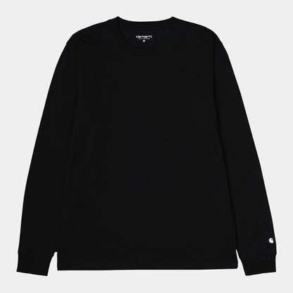 Carhartt WIP L/S Base T-Shirt 100 % Cotton Black / White