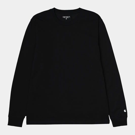 Carhartt WIP   L/S Base T-Shirt 100 % Cotton Black / White