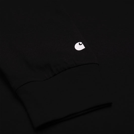 Carhartt WIP L/S Base T-Shirt 100 % Cotton Black / White