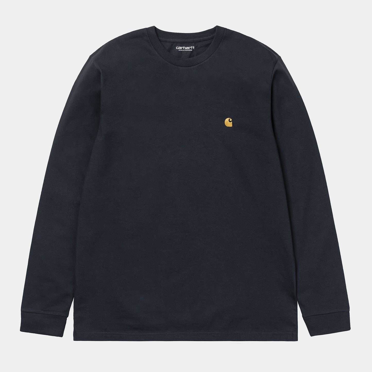 Carhartt WIP L/S Chase T-Shirt in Dark Navy/Gold