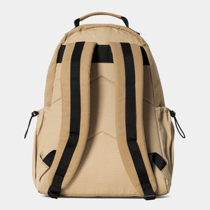 Medley Backpack von Carhartt WIP aus verschiedenen Stoffarten wie Cord, Canvas und Ripstop in farbe Hellbraun.