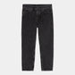 Carhartt WIP Newel Pant Organic Maitland Denim stone washed in Schwarz