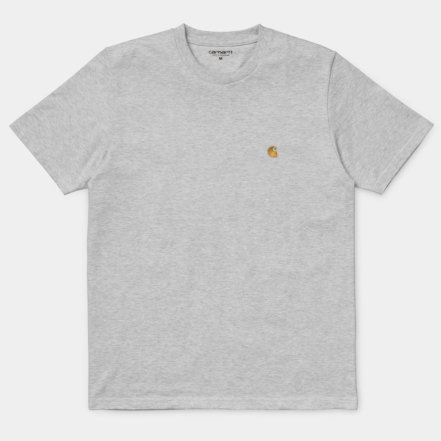 Carhartt WIP S/S Chase T-Shirt in Ash Heather/Gold