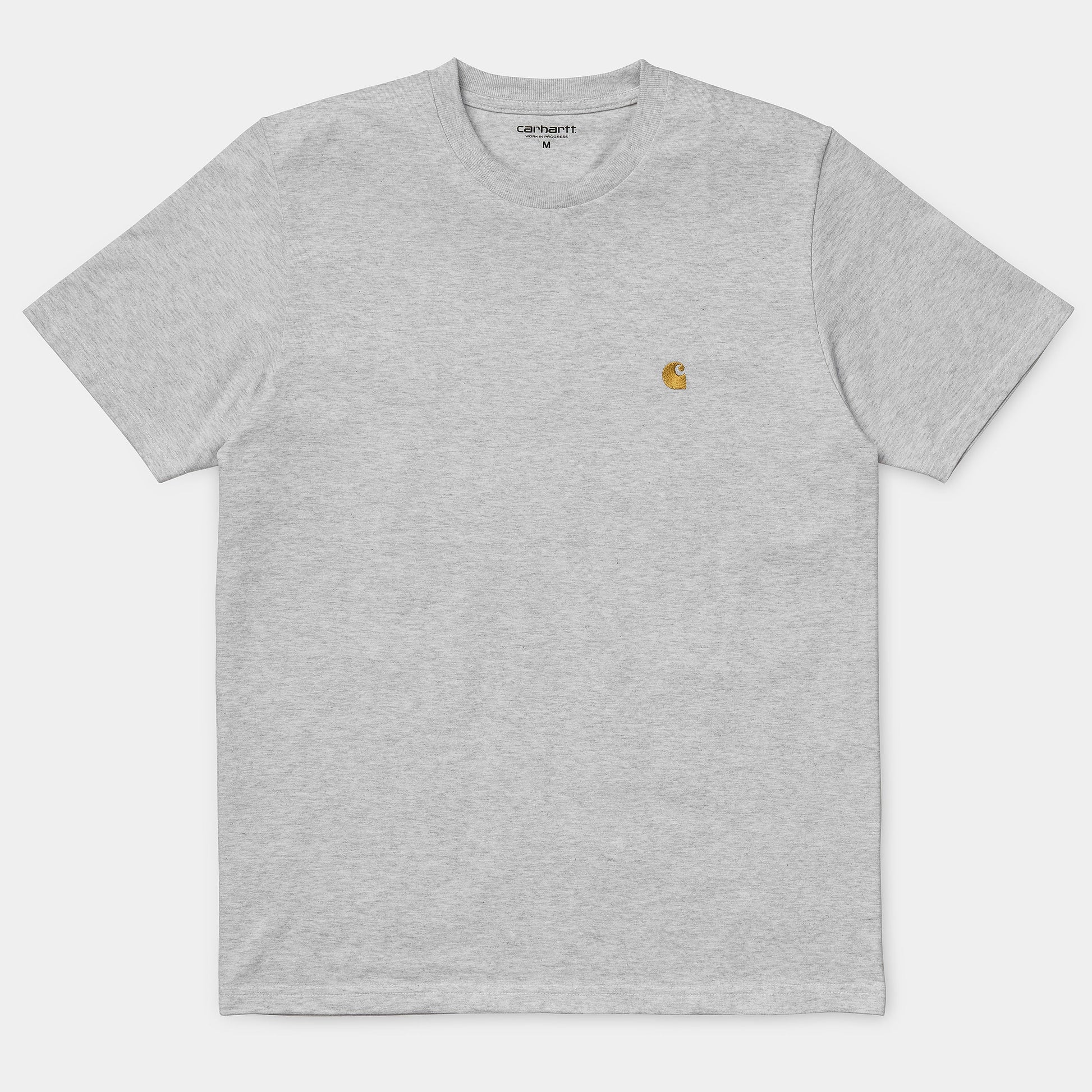Carhartt WIP S/S Chase T-Shirt in Ash Heather/Gold