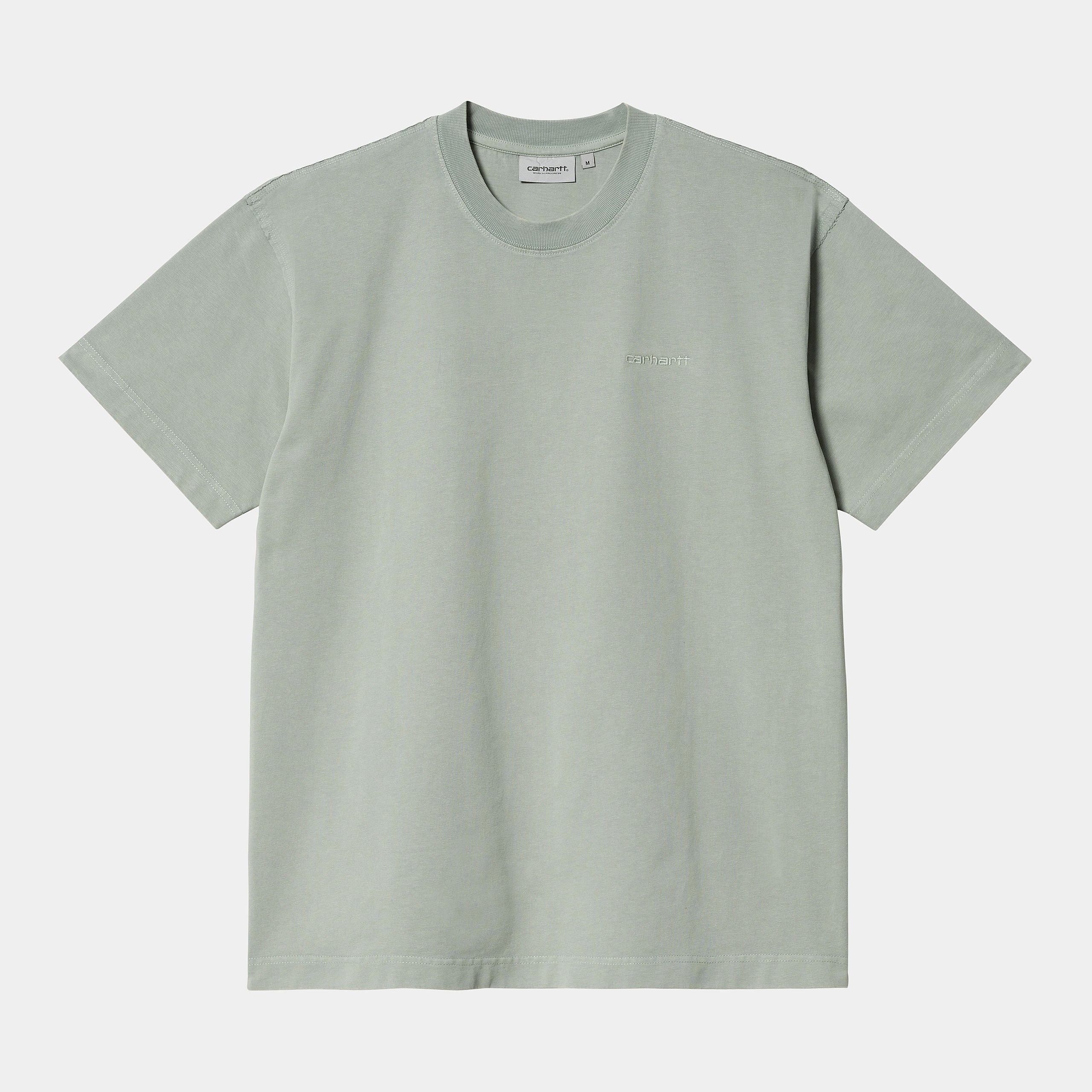 S/S Marfa T-Shirt von Carhartt WIP mit kleinem gestickten Carhartt Schriftzug in Farbe Mit.