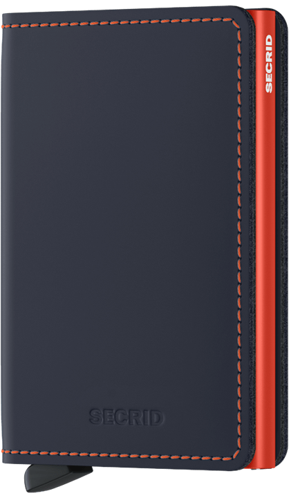SECRID SLIMWALLET MATTE in Nightblue & Orange
