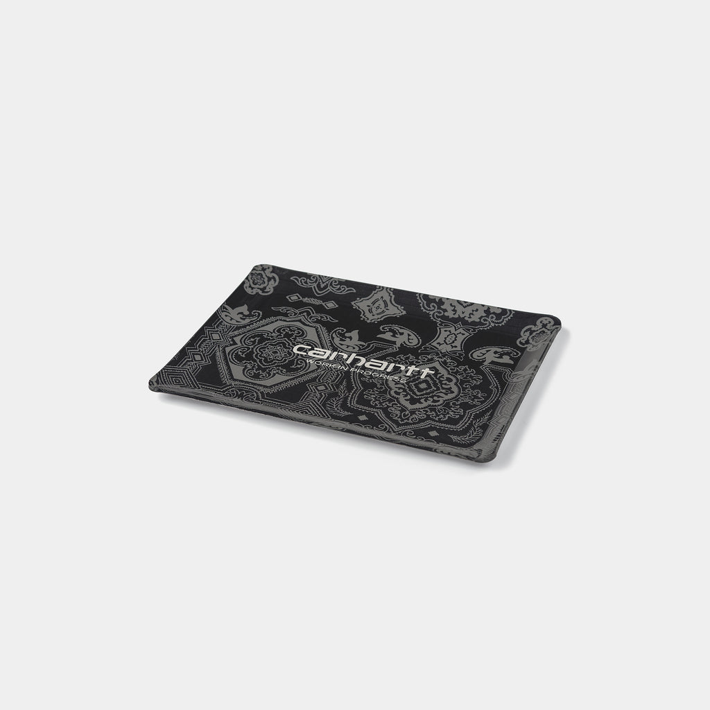 Fußmatte mit Verse-Optik von Carhartt WIP in farbe schwarz grau.