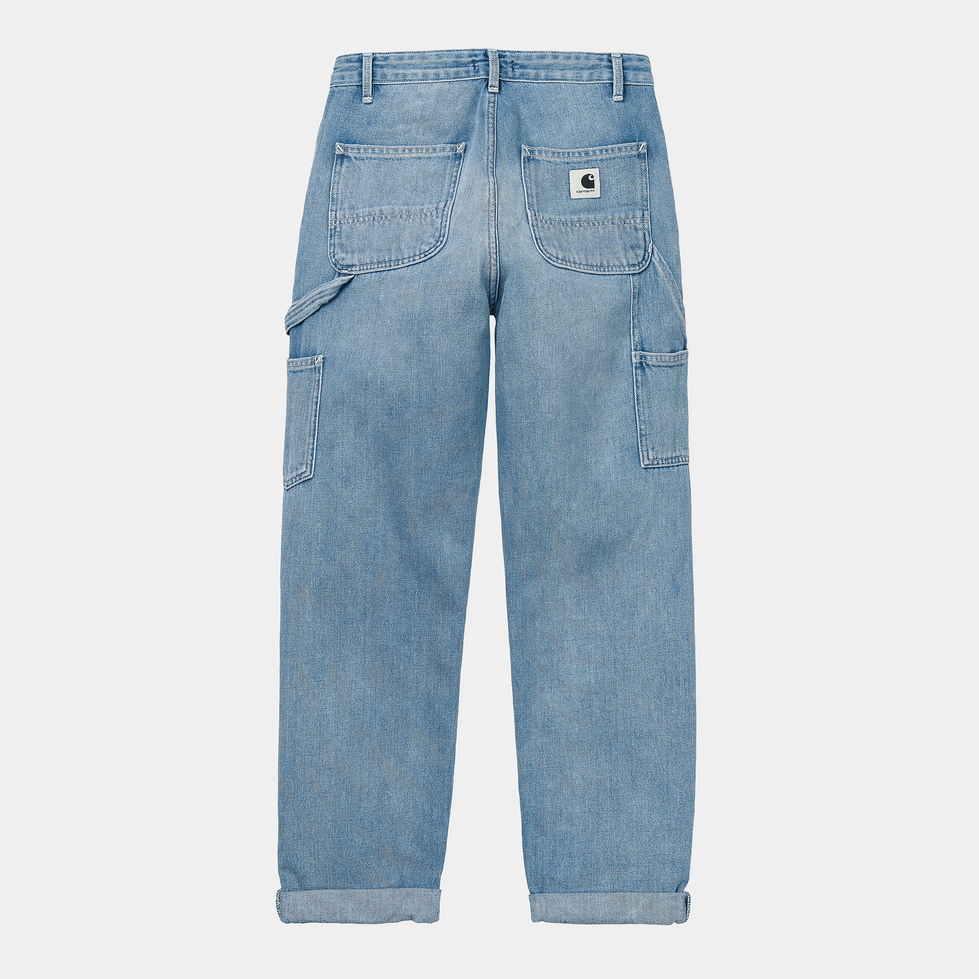 Carhartt WIP W' Pierce Pant 100 % Cotton Blue light stone washed