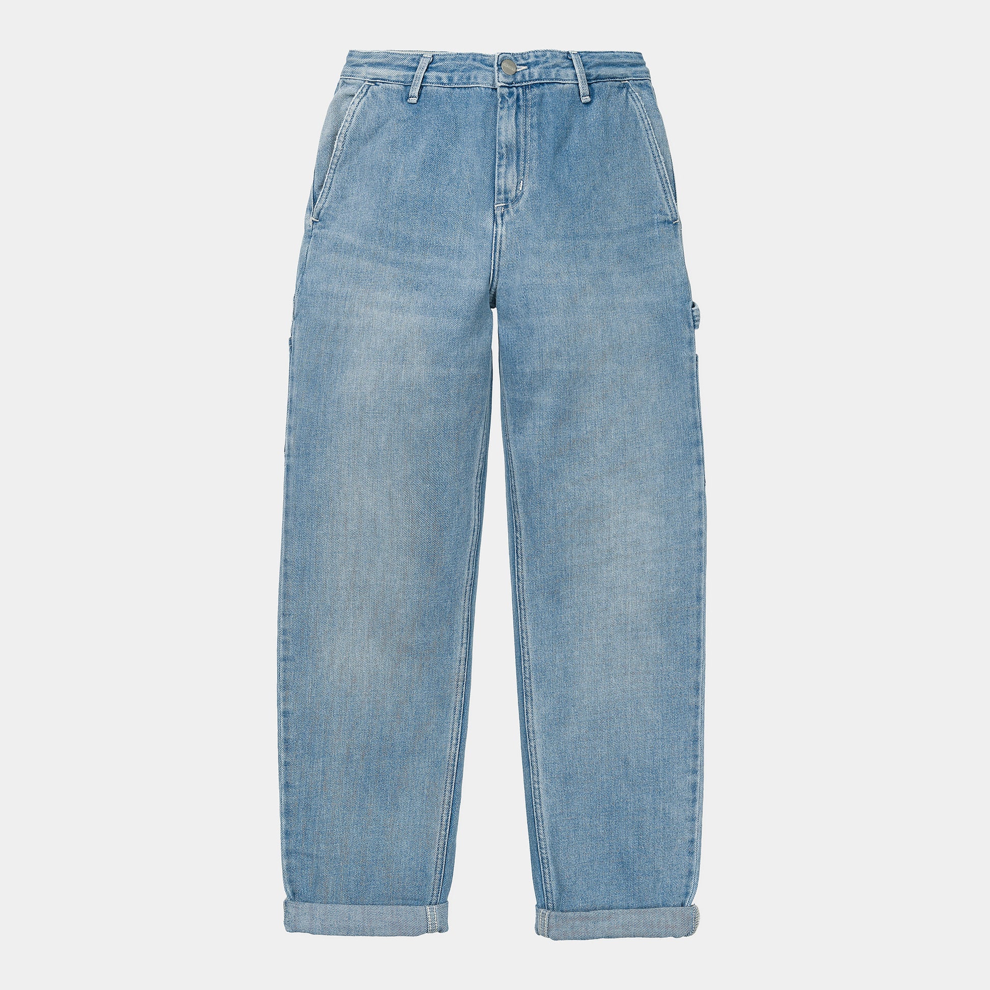 Carhartt WIP W' Pierce Pant 100 % Cotton Blue light stone washed