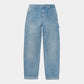 Carhartt WIP W' Pierce Pant 100 % Cotton Blue light stone washed