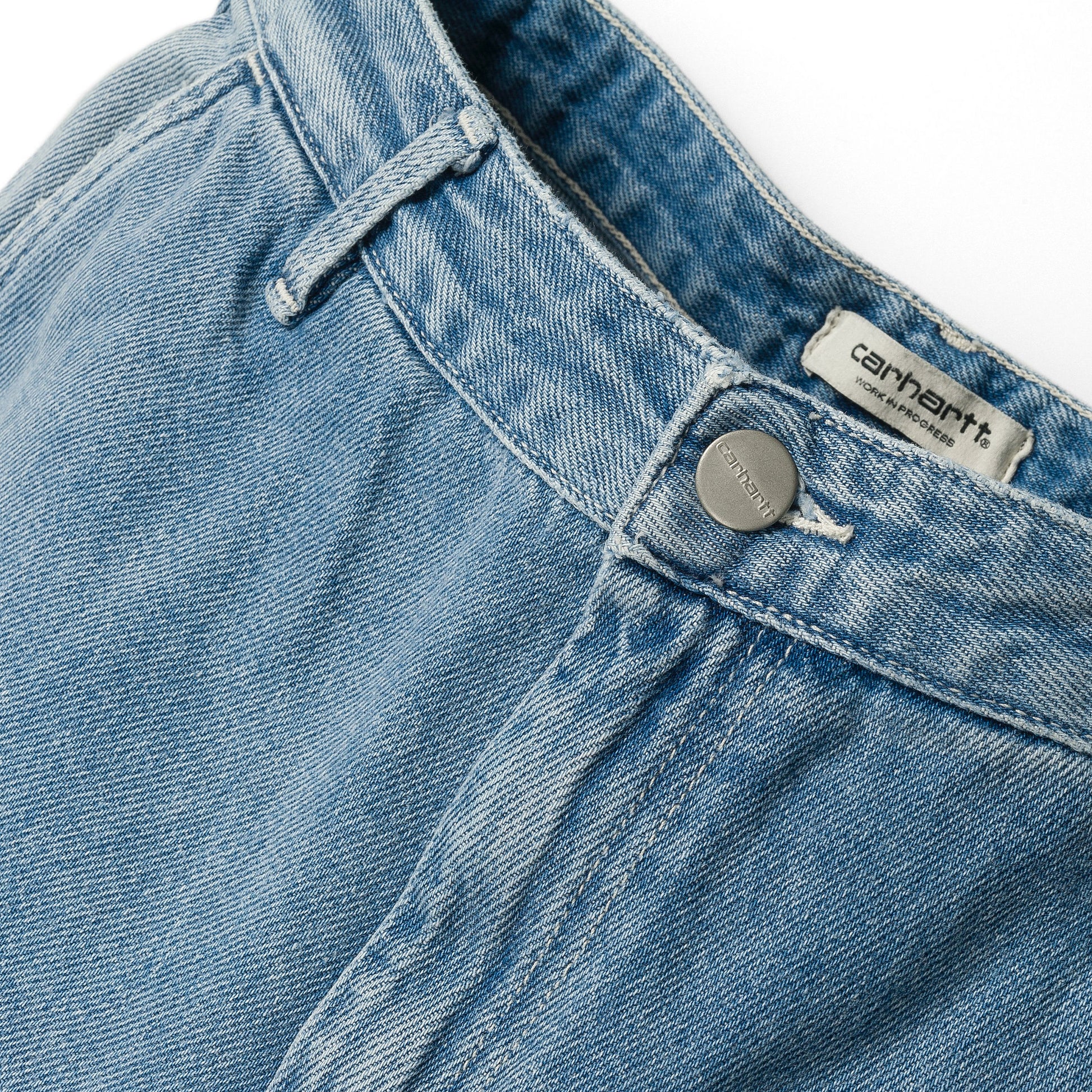 Carhartt WIP W' Pierce Pant 100 % Cotton Blue light stone washed