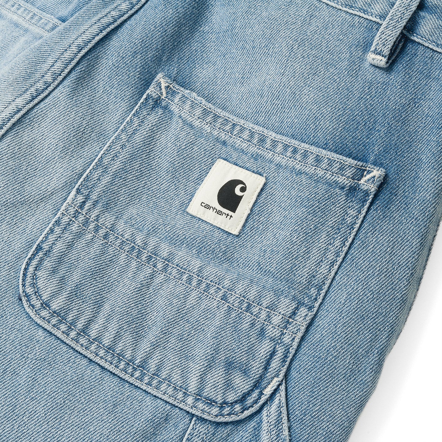 Carhartt WIP W' Pierce Pant 100 % Cotton Blue light stone washed